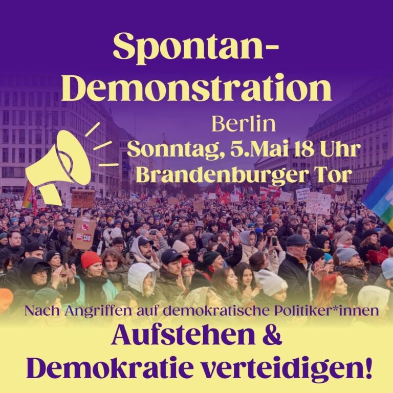 Nach Attacken auf Wahlkämpfende: Brandenburger Bündnisgrüne verurteilen Gewalt und Extremismus. Aufruf zur Teilnahme an Spontandemos in Berlin und Bernau